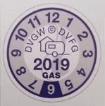 Prüfplakette Gasanlagenprüfung